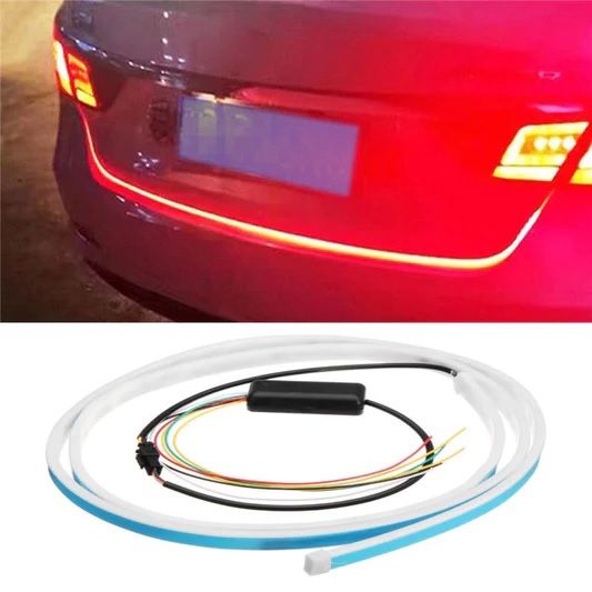 super Bright RGB Ice Blue 120cm 150cm Car Rear Trunk Tail Light Car Reverse Brake Strobe Warning Turn Signal Light LED for Cars