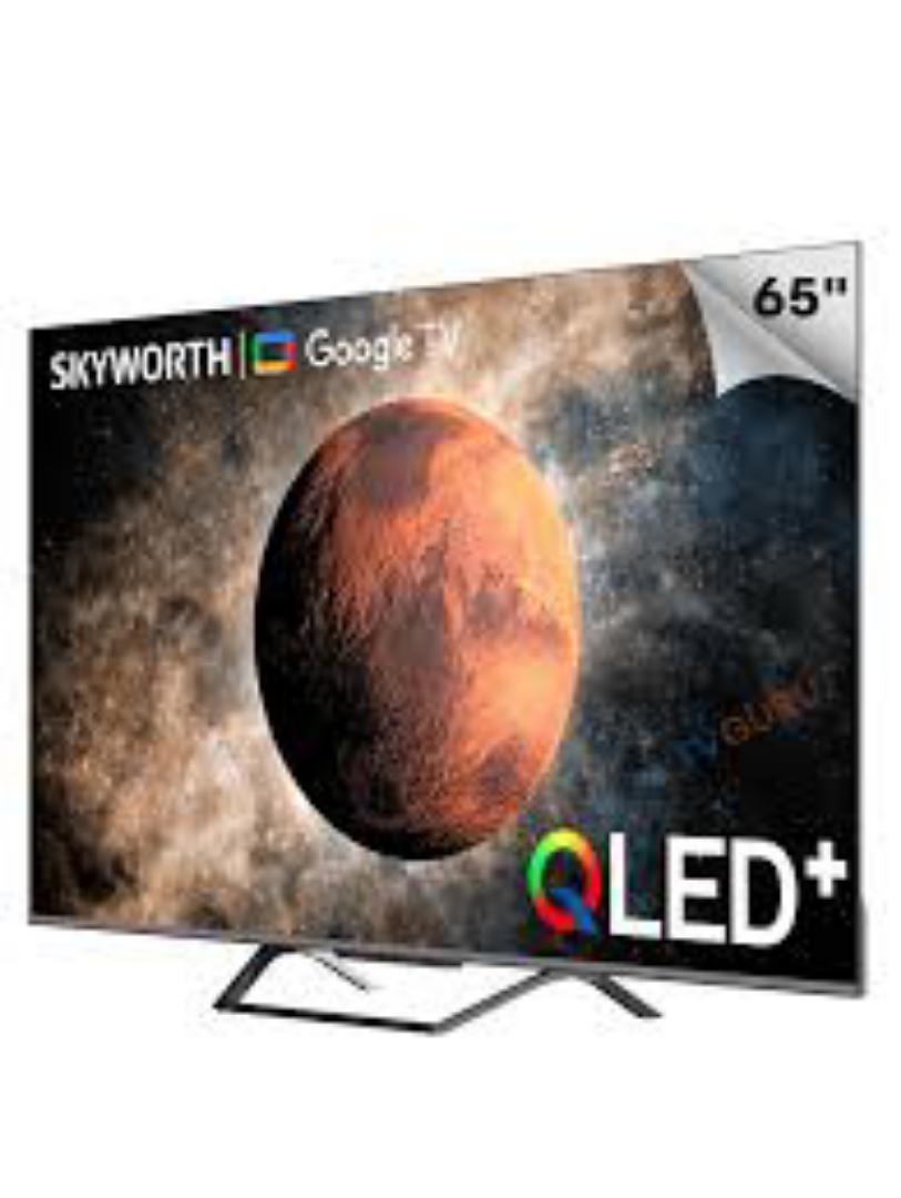 Skyworth 65" Inch 65Q6500G 4K UHD QLED Smart Google Android TV, Netflix, Prime Video, Youtube Television + Tv guard and Wall bracket -1 Year Warranty