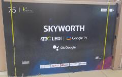 SKYWORTH 75" INCH 75Q6800H 4K UHD QLED SMART GOOGLE ANDROID TV, NETFLIX, PRIME VIDEO, YOUTUBE TELEVISION WITH FREE TV GUARD AND WALL BRACKET -1 YEAR WARRANTY