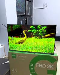 Syinix 43 Inch FHD 2K Smart Google TV Frameless Design A+ Panel, Voice Control, Dolby Audio, Bluetooth 16W Speakers-1 year warranty