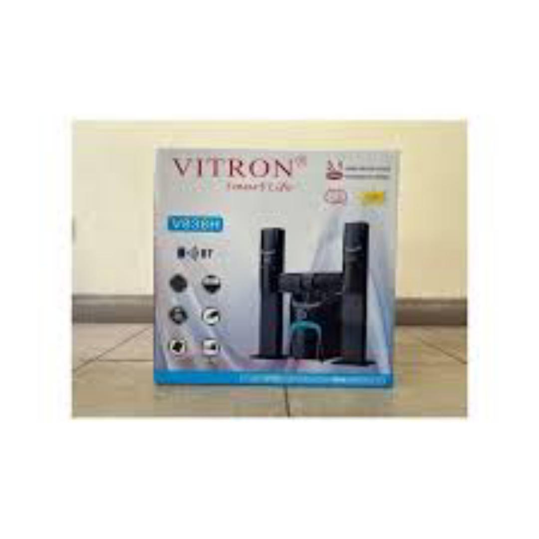 Vitron 3.1CH X-Bass Speaker System AC/DC Subwoofer Bluetooth Woofer Home Theatre System with Remote Control 10000W MP3 Player FM USB SD V838H [3 Speakers in Total]