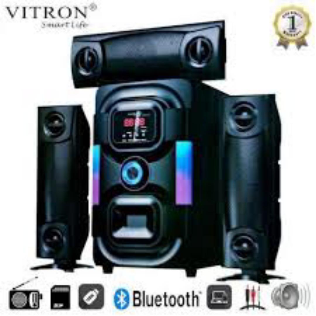 Vitron 3.1CH V645 X-Bass Home Theatre System AC/DC Bluetooth Woofer Speaker System Subwoofer Home Audilo System USB SD MP3 FM Radio 10000W