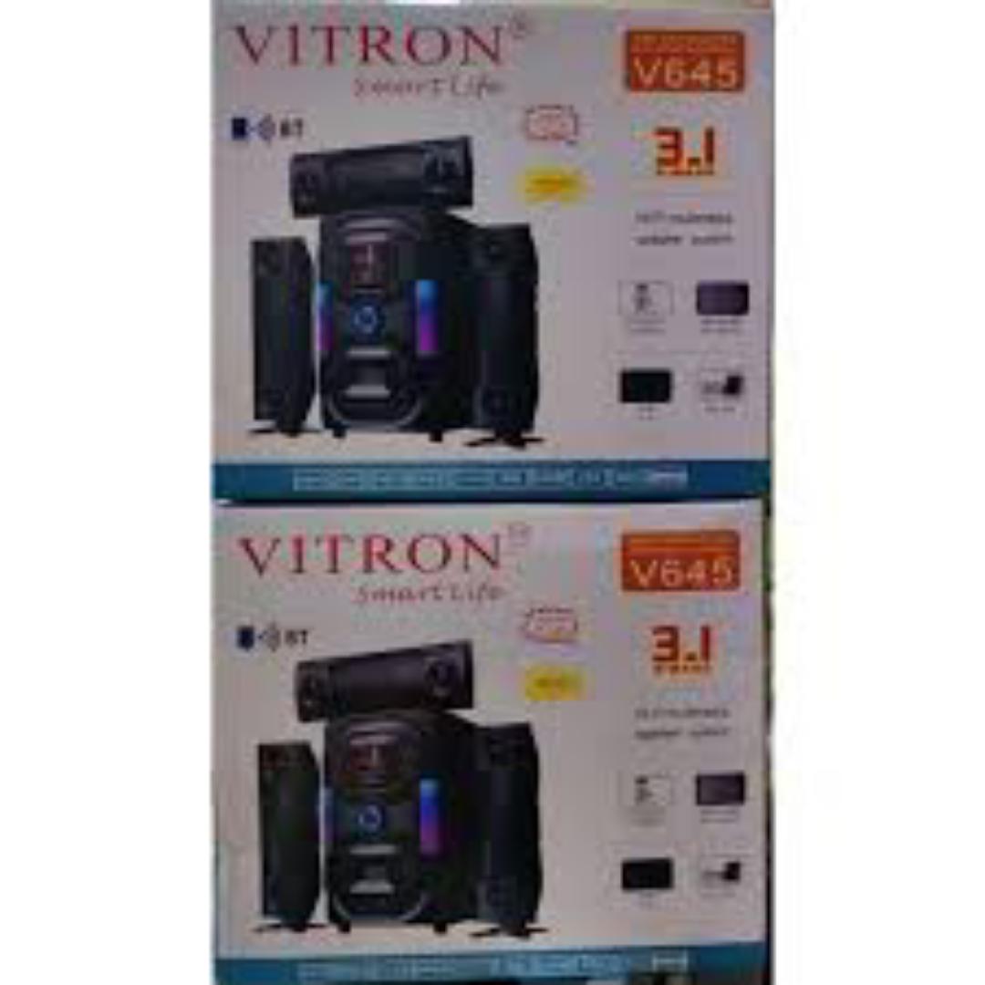Vitron 3.1CH V645 X-Bass Home Theatre System AC/DC Bluetooth Woofer Speaker System Subwoofer Home Audilo System USB SD MP3 FM Radio 10000W