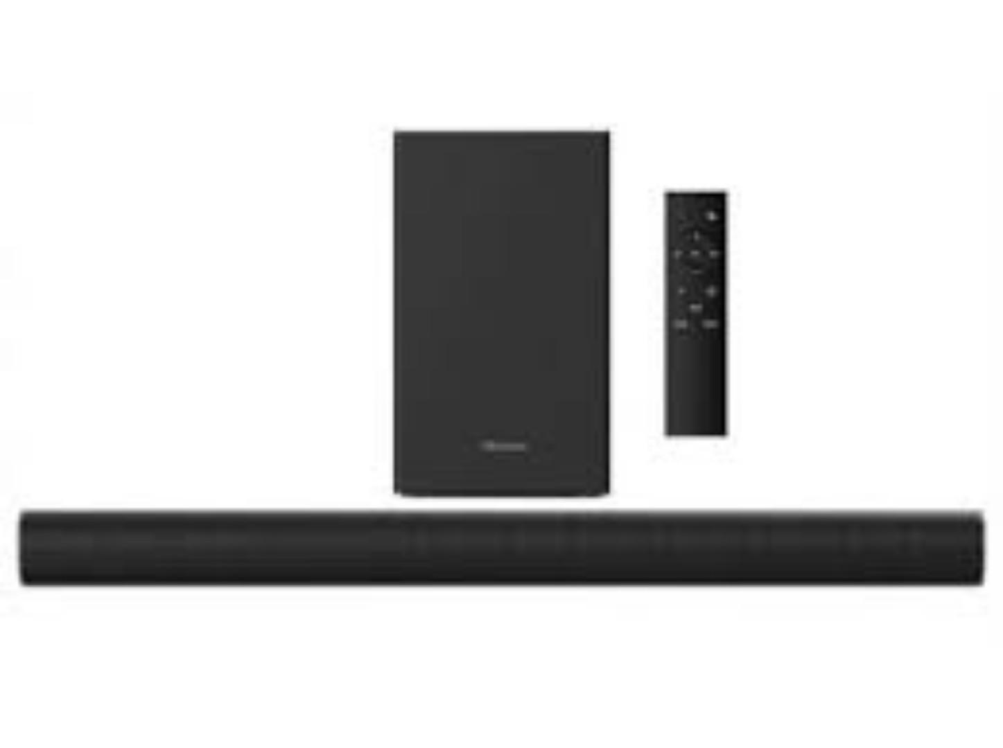 HISENSE HS1800 2.1CH SOUNDBAR WITH WIRELESS SUBWOOFER 140W BLUETOOTH  SPEAKER WITH  REMOTE-1 YEAR WARRANTY