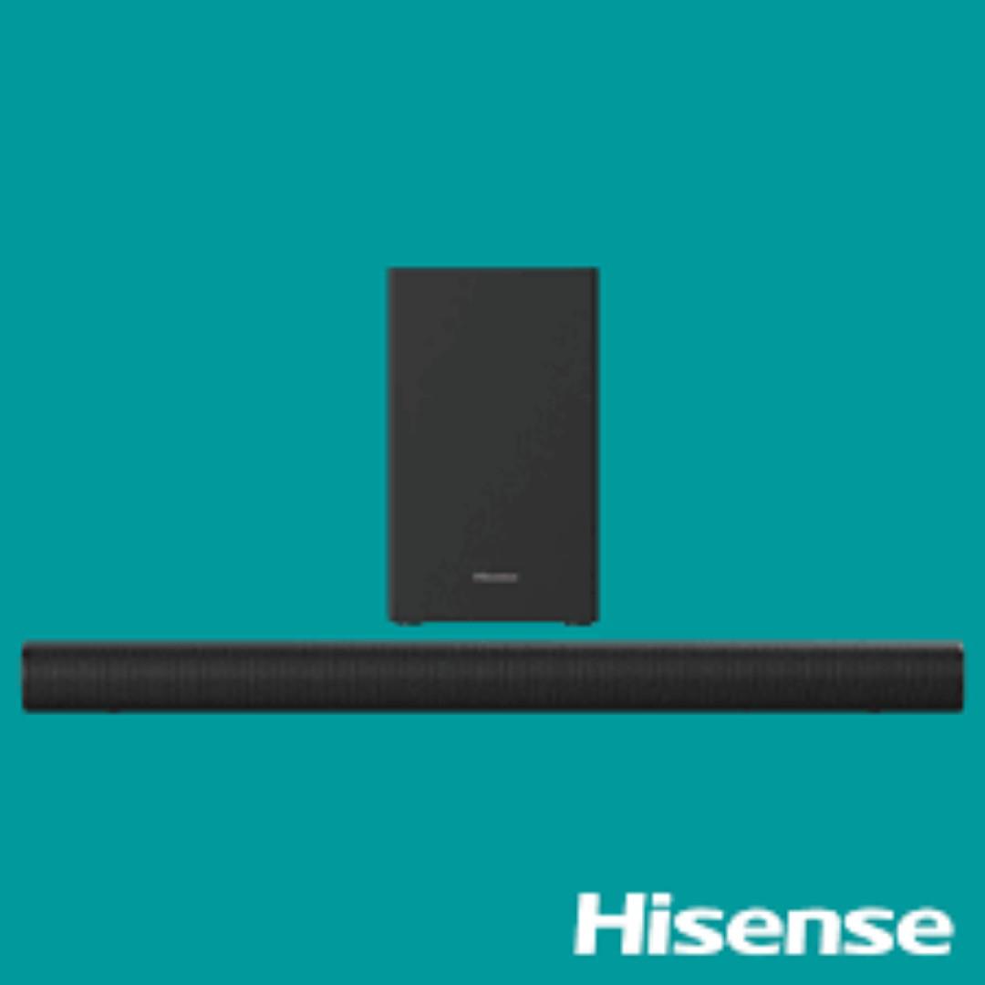 HISENSE HS1800 2.1CH SOUNDBAR WITH WIRELESS SUBWOOFER 140W BLUETOOTH  SPEAKER WITH  REMOTE-1 YEAR WARRANTY