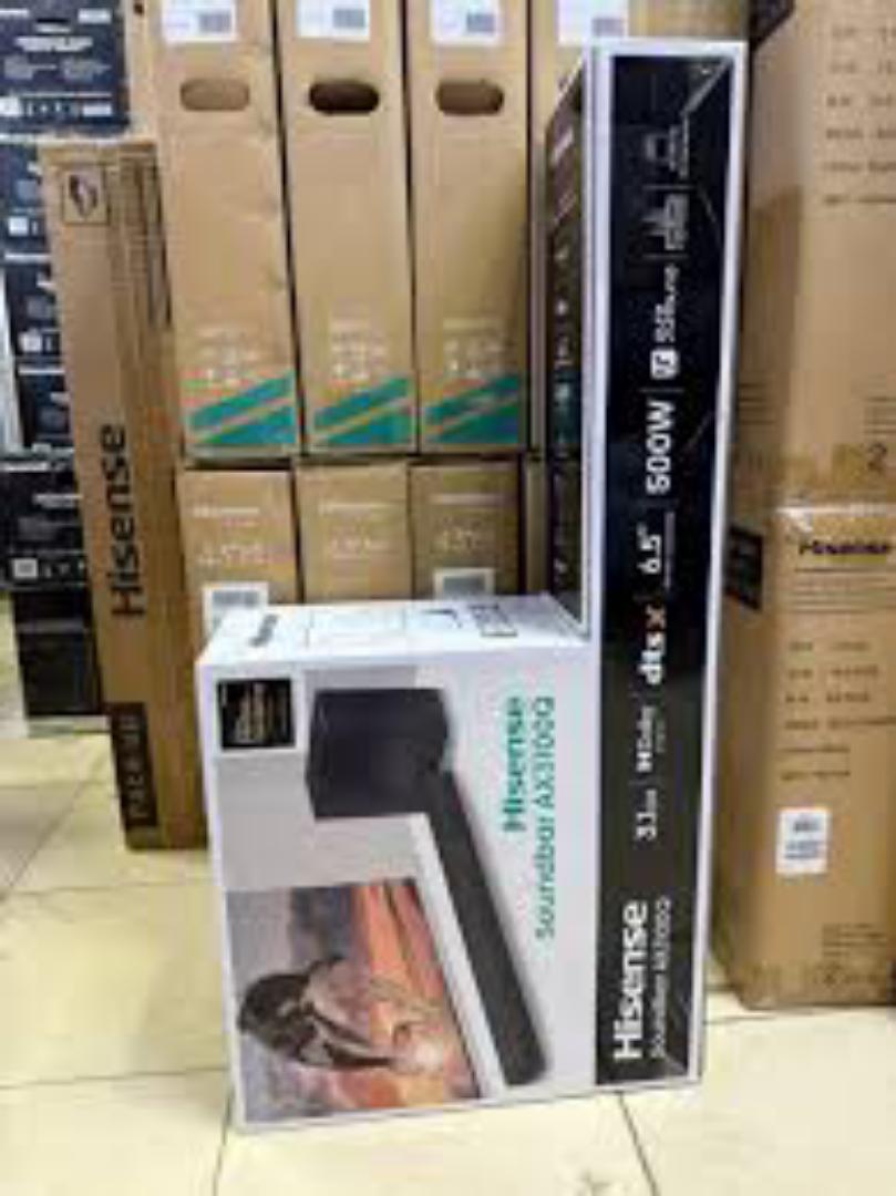 Hisense AX3100Q 3.1Ch Sound Bar with Wireless Subwoofer, Dolby Atmos, DTS:X, Bluetooth 5.3, Roku TV Ready, HDMI/AUX/ARC/Optical/USB, EzPlay, Ez UP, 7 EQ Modes