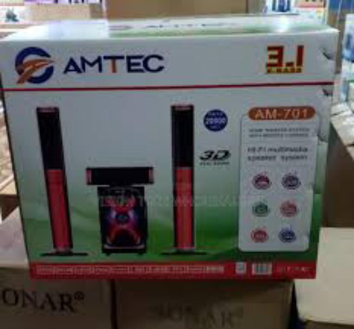 Amtec AM-701 3.1 Channel Multimedia Speaker System Bluetooth connectivity, USB and SD card input, FM radio- 1year warranty,