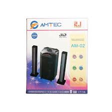 AMTEC AM-02 2.1 X-Bass Home Theater System – 20,000W PMPO, 3D Surround Sound, Bluetooth, USB, SD, FM, AUX, Remote Control for Ultimate Audio Experience