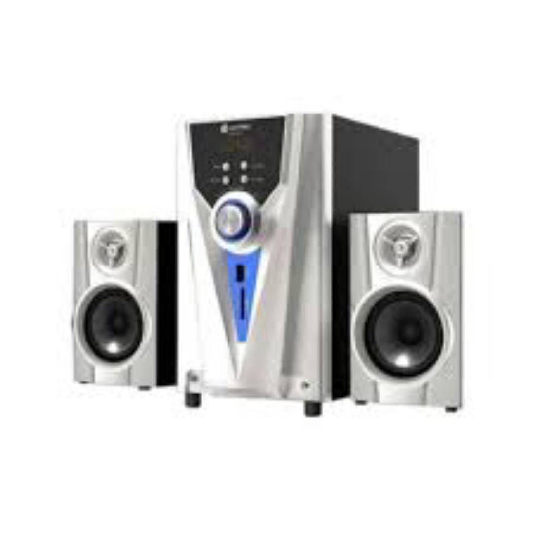 Amtec AM-011 2.1 Channel Bluetooth Home Theatre System – 3000W PMPO with Subwoofer, USB/SD Playback, FM Radio & Remote Control – Deep Bass Surround Sound for TV, Music & Gaming