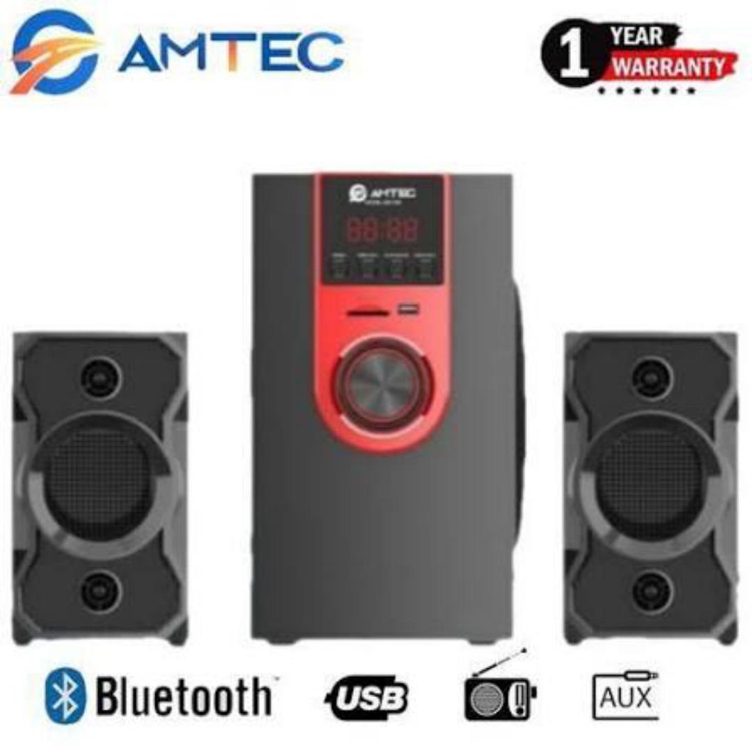 Amtec AM-008 2.1CH Subwoofer System - 8000W, Bluetooth, FM Radio, Powerful Bass, Home Audio Entertainment