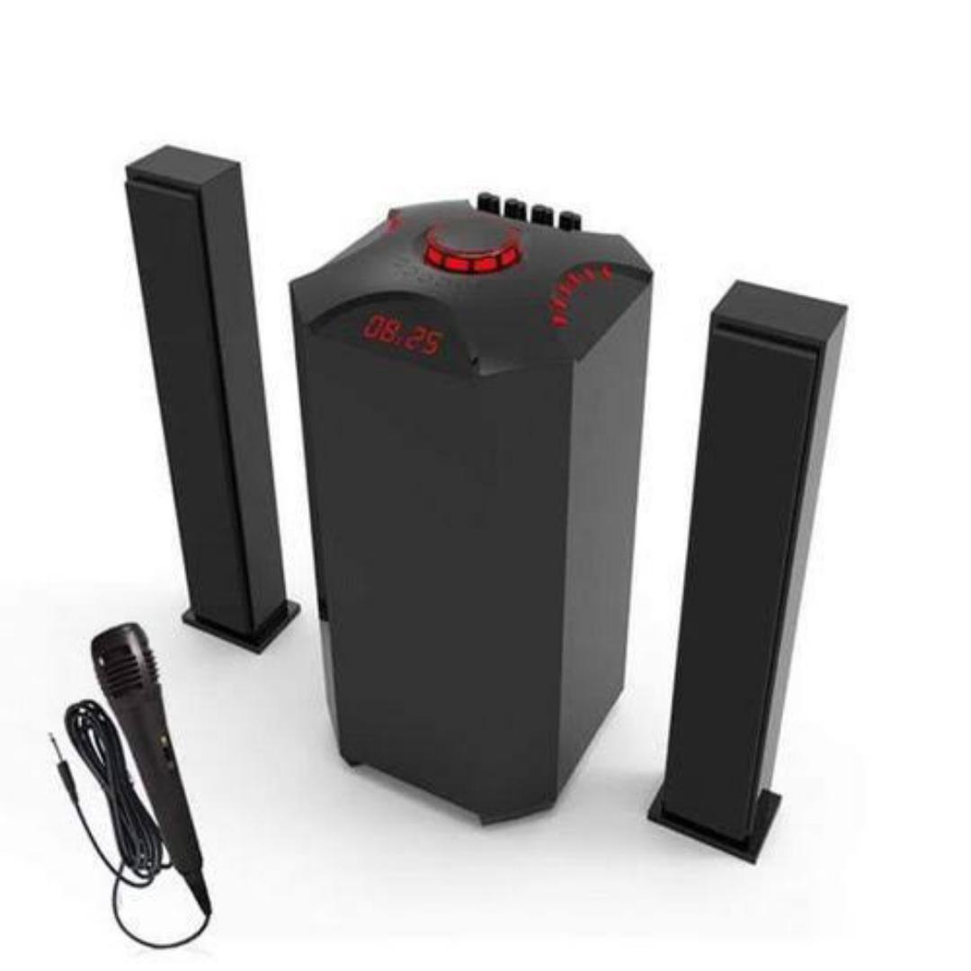 GLD GL004 Pro 2.1CH SUB Bluetooth Woofer HI-FI Sound Multimedia Speaker System default original-BT/FM-12000W + Microphone With Remote Control.