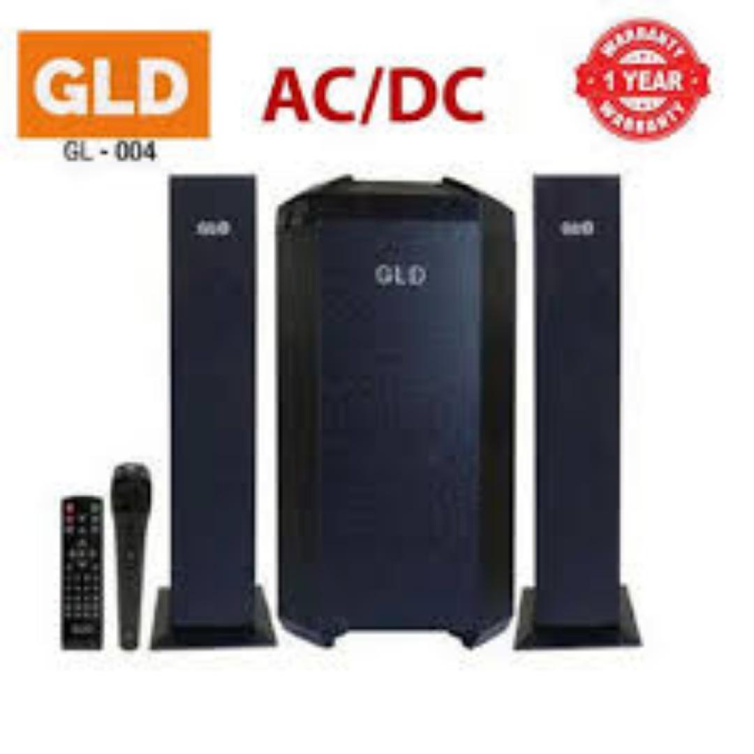 GLD GL004 Pro 2.1CH SUB Bluetooth Woofer HI-FI Sound Multimedia Speaker System default original-BT/FM-12000W + Microphone With Remote Control.