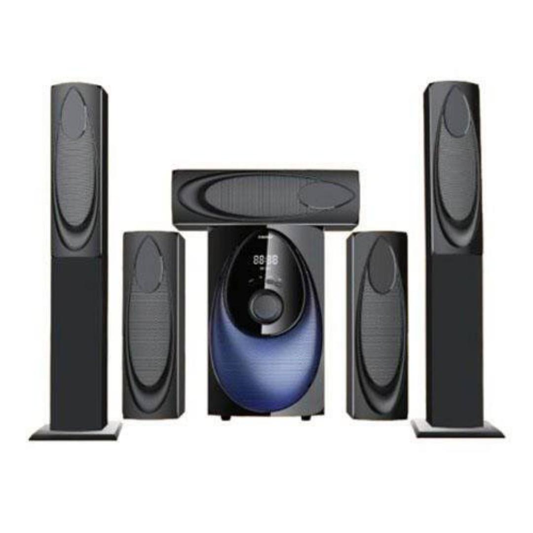 Euroken Home Theatre System EK-211 5 In 1 Tall Boy 15,000W PMPO With Bluetooth FM USB SD Mem Card Support With Super Bass Boost