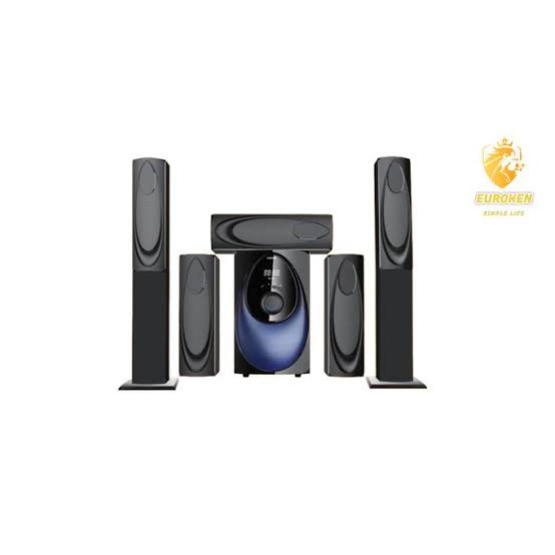Euroken Home Theatre System EK-211 5 In 1 Tall Boy 15,000W PMPO With Bluetooth FM USB SD Mem Card Support With Super Bass Boost