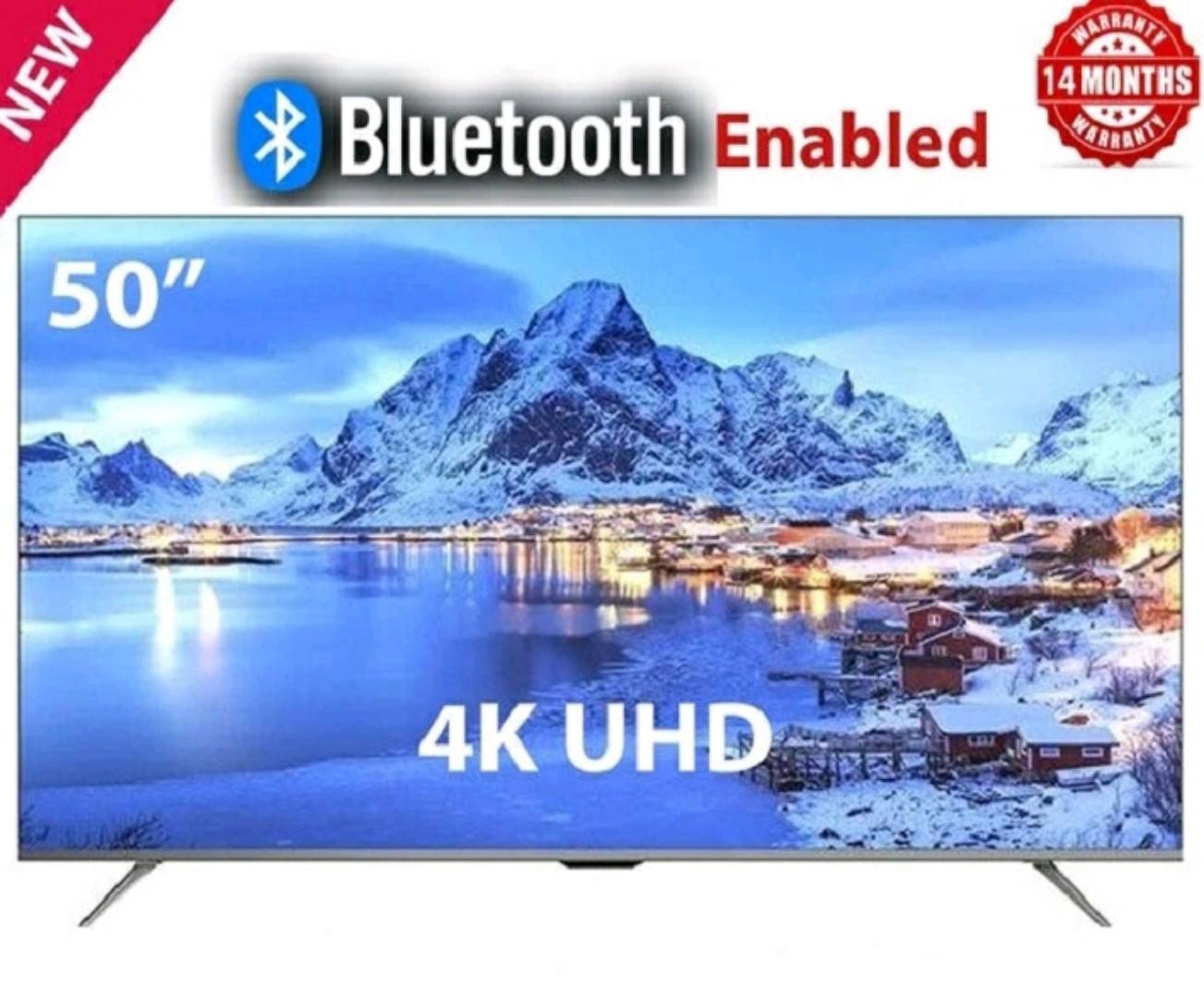 AMTEC 50" INCH 50Q6 SMART TV FRAMELESS 4K ULTRA HD WITH INBUILT DECODER, NETFLIX,YOUITUBE BLACK 1.5GB RAM,8GB ROM,2 USB,3 HDMI+FREE TV GUARD AND WALL BRACKET-1 YEAR WARRANTY