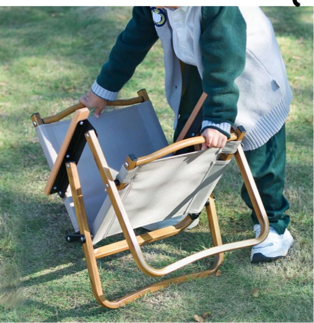 Garden Foldable Camping Chairs Folding Chairs Outdoor Outdoor Camping Chair Folding Chair Portable Ultralight Camping Chair Beach Fishing Stool, [carbon Steel] Medium-gold Chair Frame-khaki