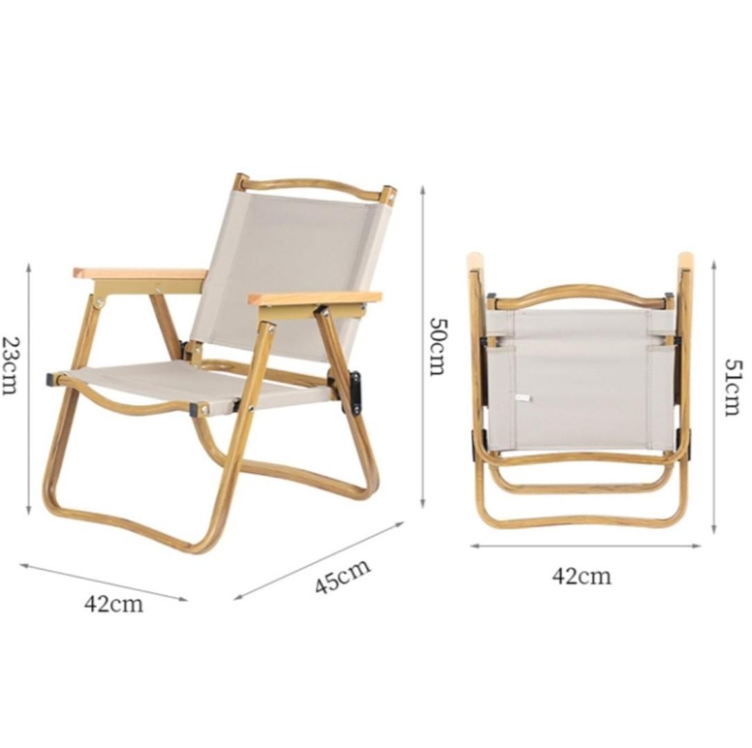 Garden Foldable Camping Chairs Folding Chairs Outdoor Outdoor Camping Chair Folding Chair Portable Ultralight Camping Chair Beach Fishing Stool, [carbon Steel] Medium-gold Chair Frame-khaki