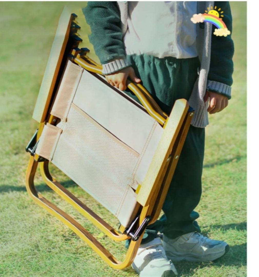 Garden Foldable Camping Chairs Folding Chairs Outdoor Outdoor Camping Chair Folding Chair Portable Ultralight Camping Chair Beach Fishing Stool, [carbon Steel] Medium-gold Chair Frame-khaki