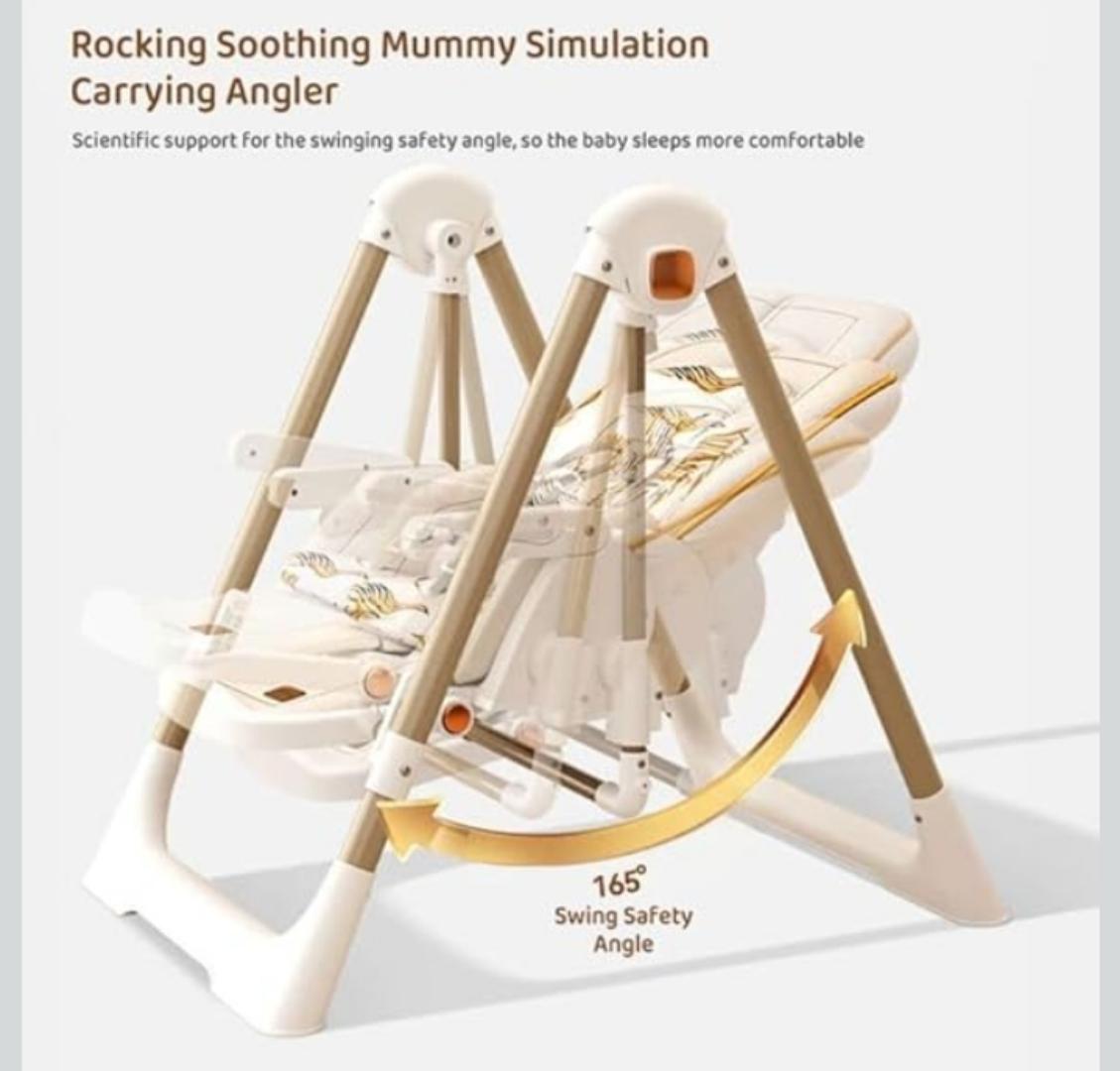 3 in 1 Baby Feeding Chair Multifunction Rocking Soothing High Chair (Unisex)