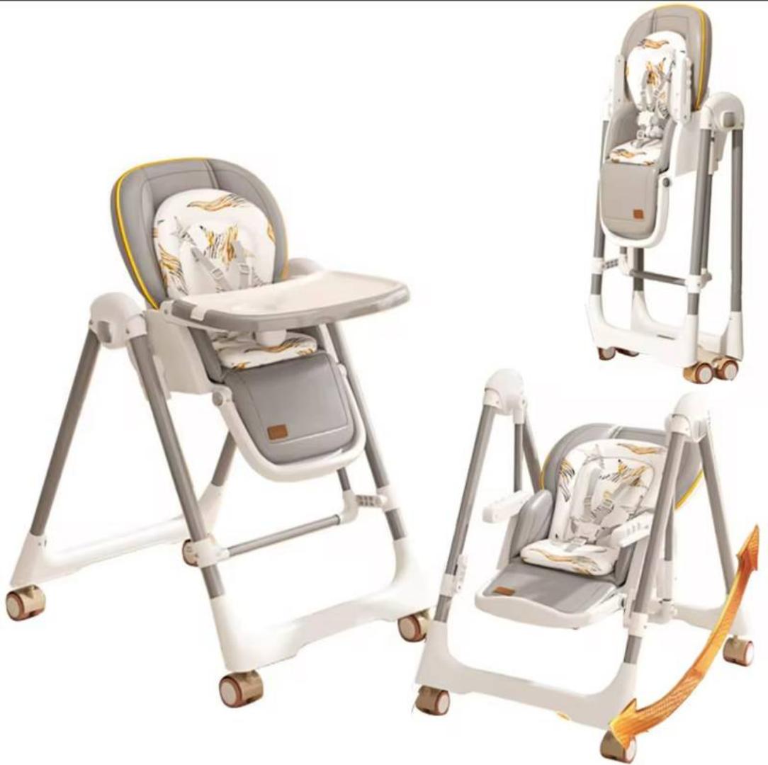 3 in 1 Baby Feeding Chair Multifunction Rocking Soothing High Chair (Unisex)