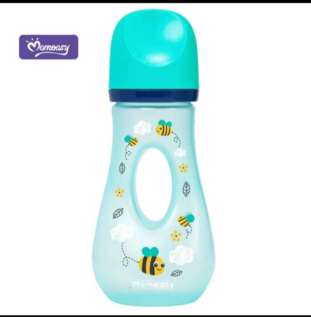 Momeasy Wide-Neck Anti-Colic Feeding Bottle 240ml (44768) (1pc) – BPA-Free, Ergonomic Design ✨