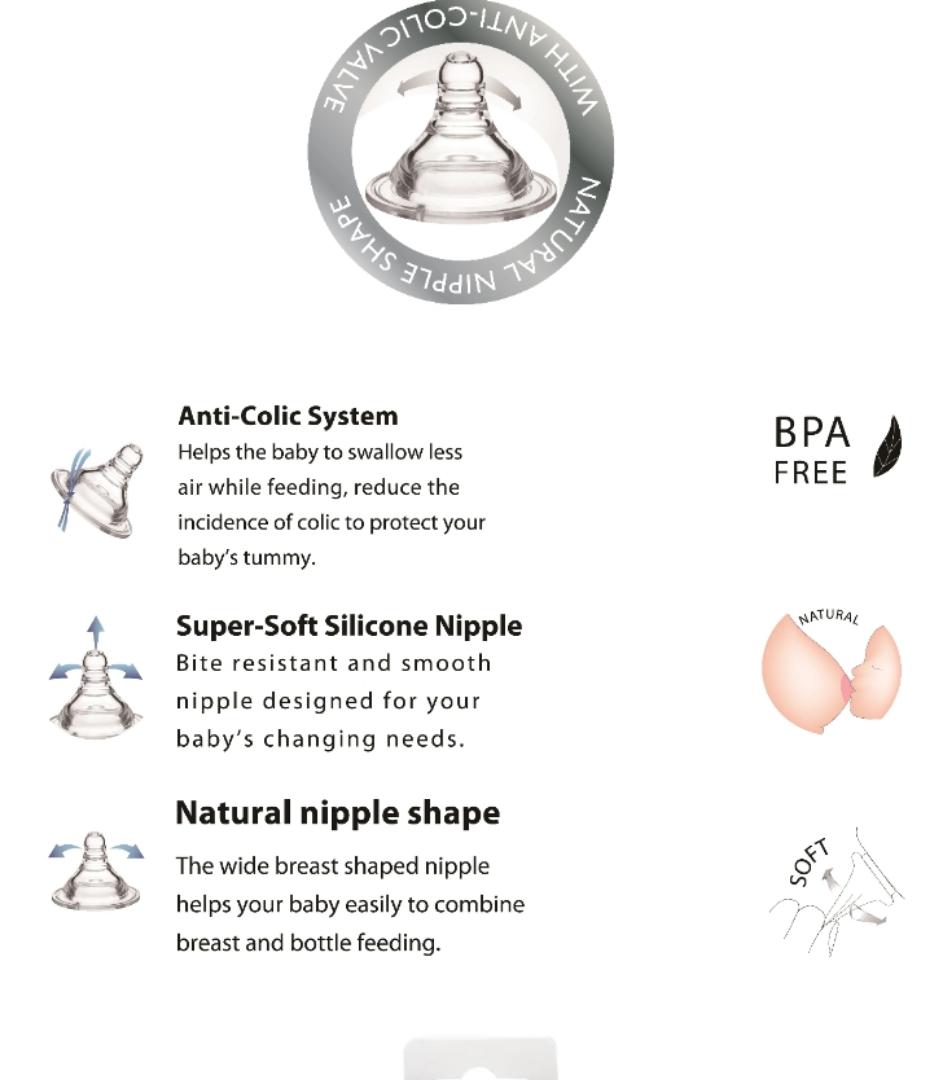 Momeasy Wide-Neck Anti-Colic Feeding Bottle 240ml (44768) (1pc) – BPA-Free, Ergonomic Design ✨