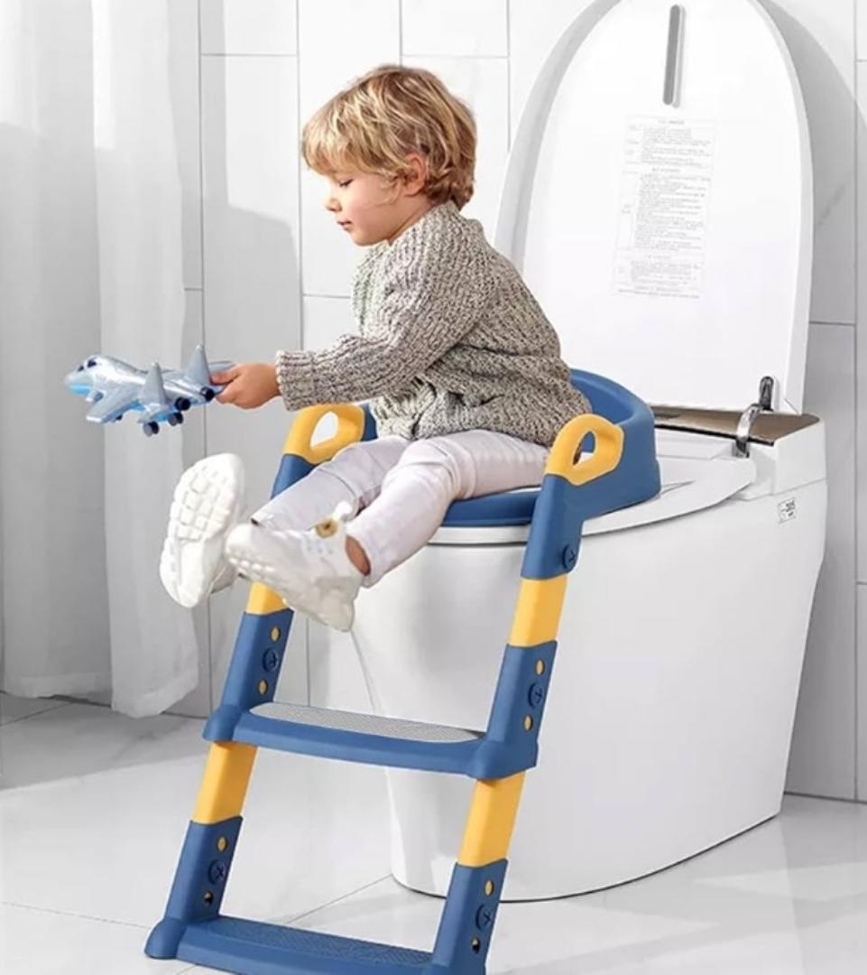 Potty Training Seat with Step Stool Ladder,Potty Training Toilet for Kids Boys Girls,Toilet Training Potty Seat Sturdy Comfortable Built in Non-Slip Steps Soft Pad for Baby Boys Girls