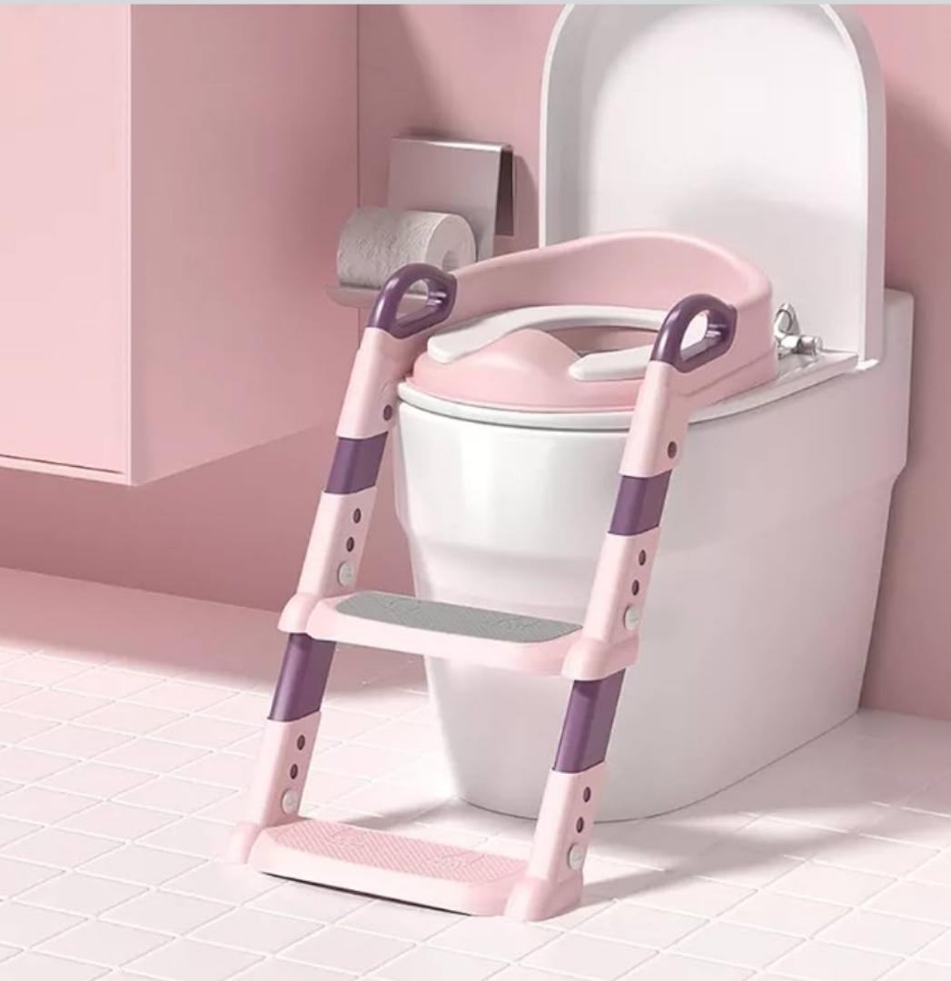 Potty Training Seat with Step Stool Ladder,Potty Training Toilet for Kids Boys Girls,Toilet Training Potty Seat Sturdy Comfortable Built in Non-Slip Steps Soft Pad for Baby Boys Girls