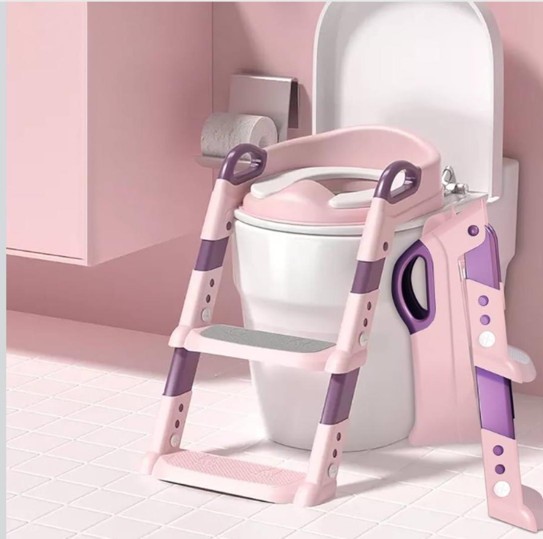 Potty Training Seat with Step Stool Ladder,Potty Training Toilet for Kids Boys Girls,Toilet Training Potty Seat Sturdy Comfortable Built in Non-Slip Steps Soft Pad for Baby Boys Girls