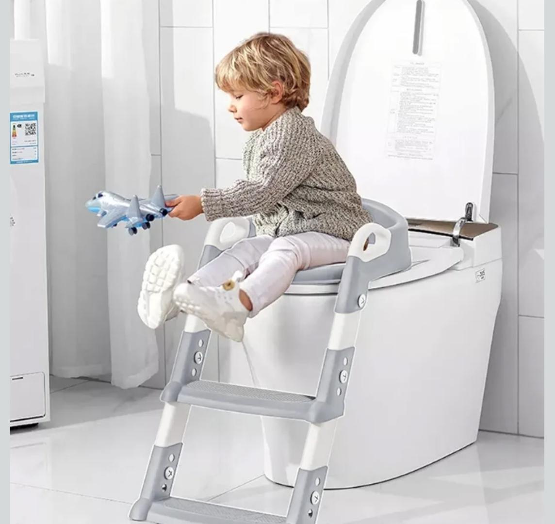 Potty Training Seat with Step Stool Ladder,Potty Training Toilet for Kids Boys Girls,Toilet Training Potty Seat Sturdy Comfortable Built in Non-Slip Steps Soft Pad for Baby Boys Girls