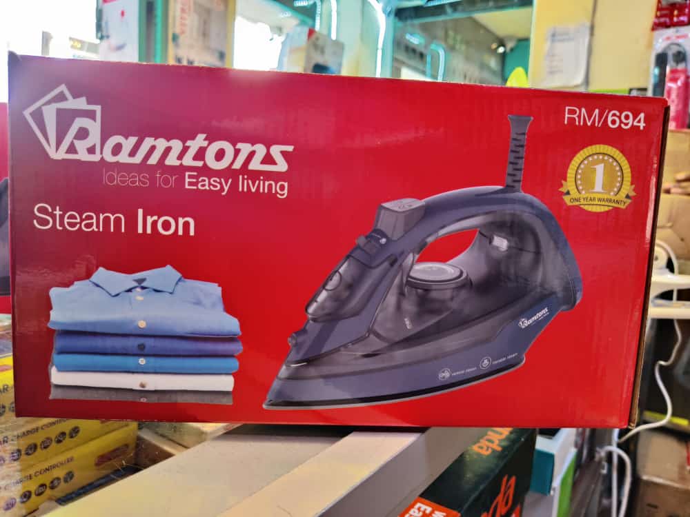 RAMTONS RM/694 STEAM IRON – NON-STICK SOLEPLATE, 200ML TANK & HIGH-POWER (1460-1740W)