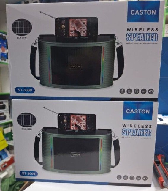 CASTON ST-3009 PORTABLE BLUETOOTH SPEAKER – MULTI-SOURCE PLAYBACK WITH FM, USB, TF, AUX & LONG BATTERY
