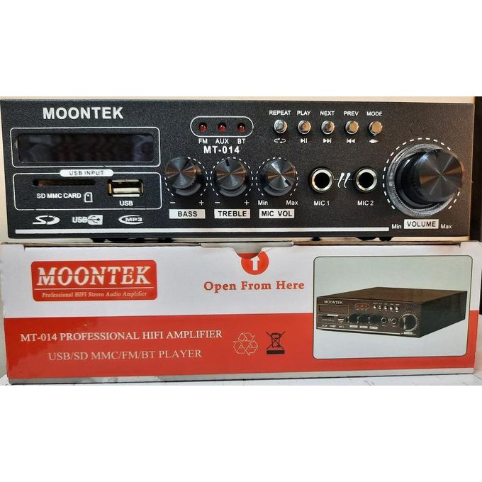 MOONTEK MT-014 STEREO AUDIO AMPLIFIER WITH CLEAR SOUND AND MULTIPLE INPUT OPTIONS