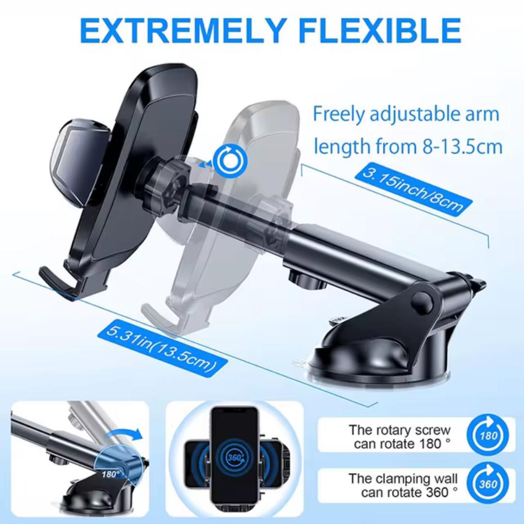 phoneholders Solid Durable Dashboard Windshield Strong Suction Cell Phone Holder for All Mobile