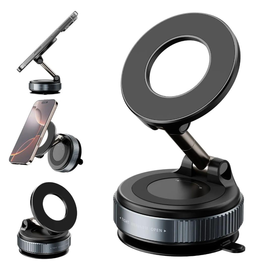 360° Rotating Vacuum Magnetic Suction Car Mobile Phone Holder for Desk Wall Car Suction Windshield