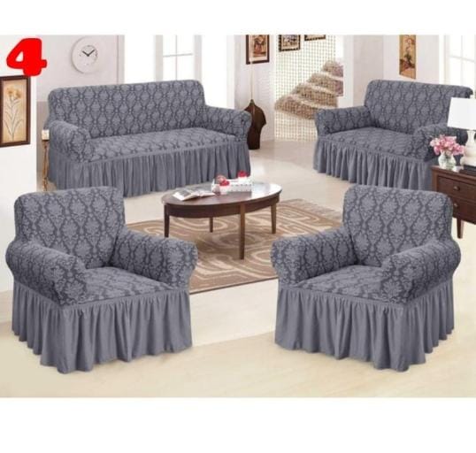 Jacquard Loose Sofa covers | 3 Seater Durable Stretch Fabric to Protect Sofa from Spills, Pets & Dust | Make Your Living Room Look New | Comfortable & Beautiful Design