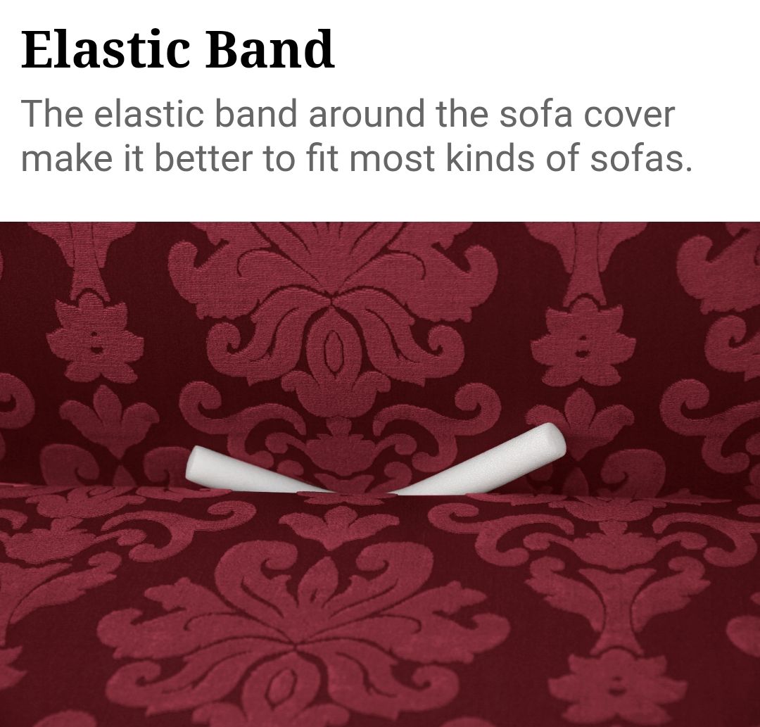 Jacquard Loose Sofa covers | 3 Seater Durable Stretch Fabric to Protect Sofa from Spills, Pets & Dust | Make Your Living Room Look New | Comfortable & Beautiful Design