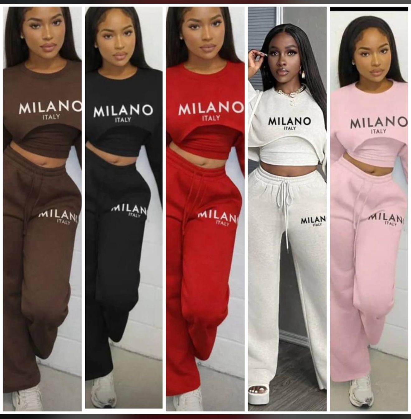 2PC Milano Outfit for Women Stylish Matching Set – Elegant Long Sleeve Top and Pants Set Comfortable Trendy Fashion Wear for Casual, Office and Party in Kenya