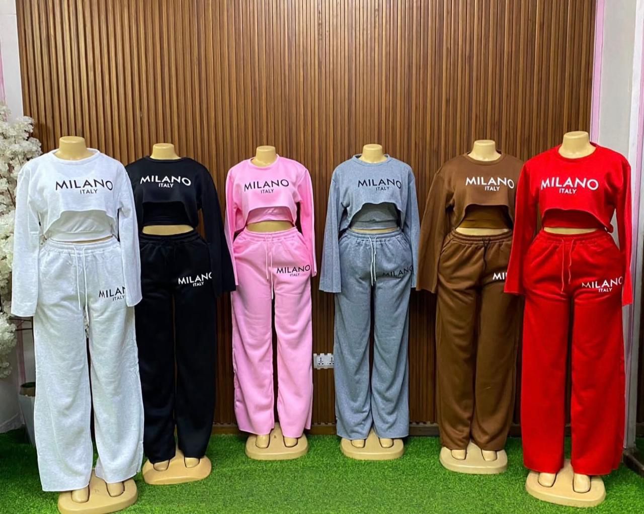 2PC Milano Outfit for Women Stylish Matching Set – Elegant Long Sleeve Top and Pants Set Comfortable Trendy Fashion Wear for Casual, Office and Party in Kenya