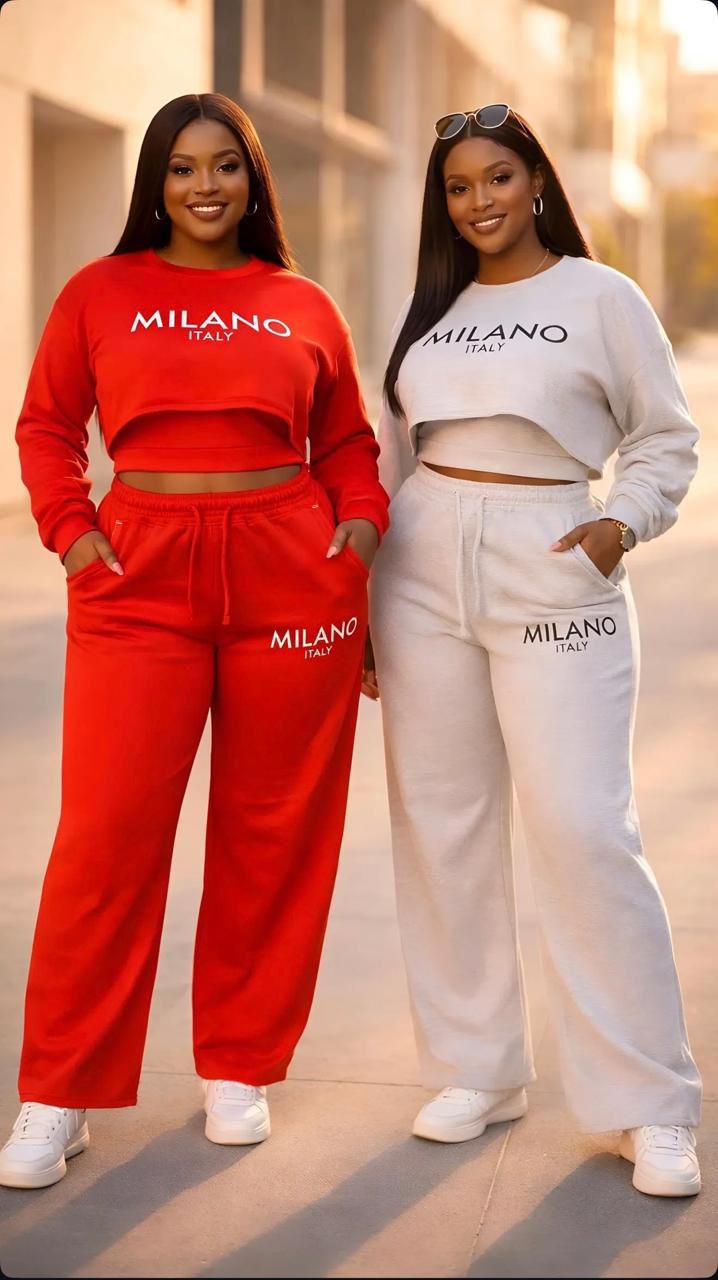 2PC Milano Outfit for Women Stylish Matching Set – Elegant Long Sleeve Top and Pants Set Comfortable Trendy Fashion Wear for Casual, Office and Party in Kenya