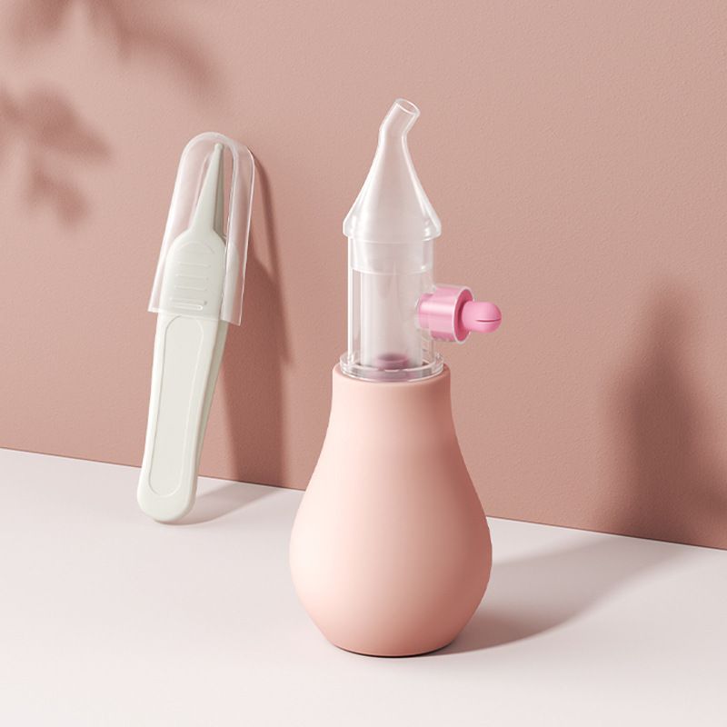 Gentle Newborn Nasal Aspirator - Easy Use Manual Pump Nose Cleaner for Babies with Anti-Reflux Design