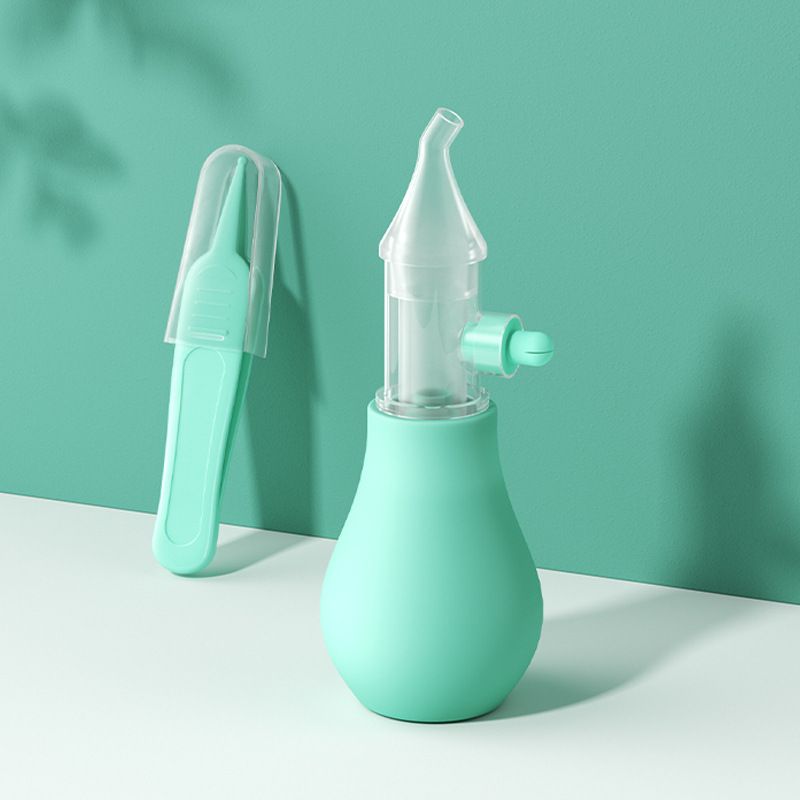 Gentle Newborn Nasal Aspirator - Easy Use Manual Pump Nose Cleaner for Babies with Anti-Reflux Design