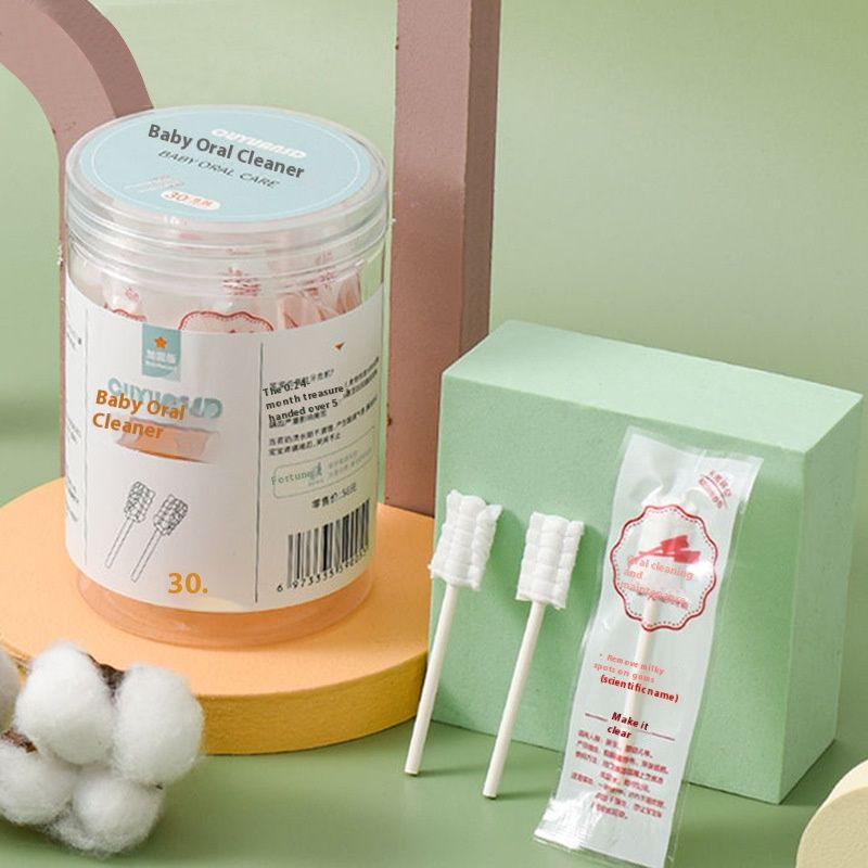 Newborn Tongue Cleaner & Toothbrush - Soft Gum Brush for Babies, Remove Milk Residue, Oral Care Kit