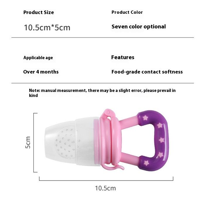 Natural Teething Feeder for Babies - Silicone Mesh Pacifier Toy to Soothe Gums with Fresh Fruits