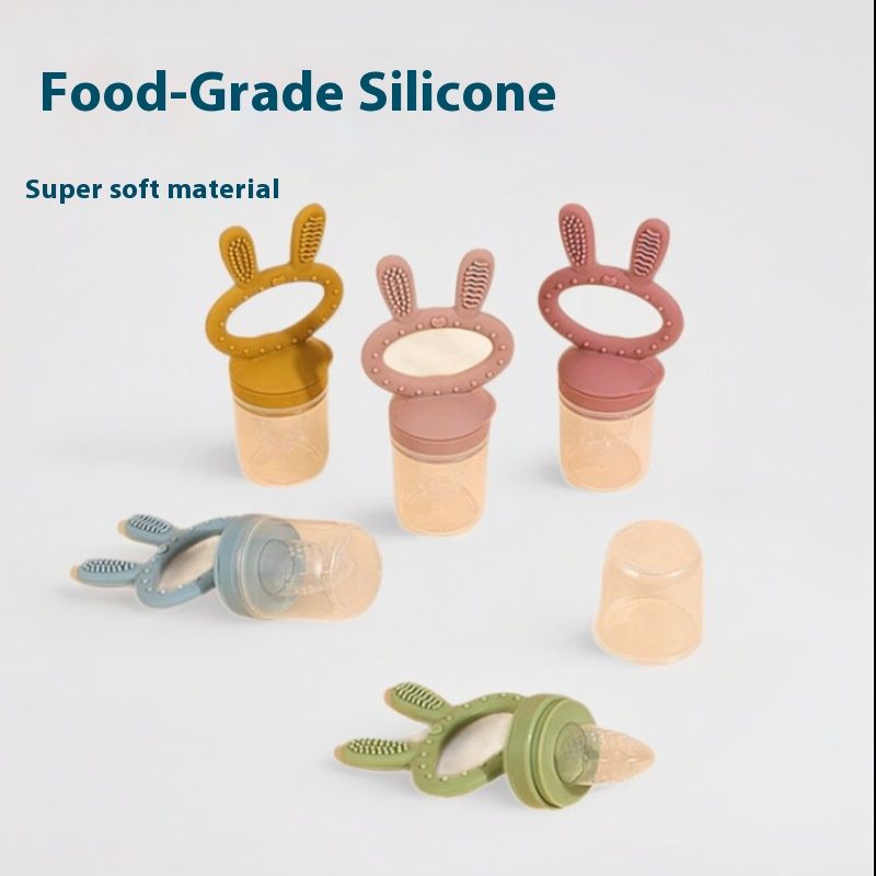 Safe Baby Fruit Feeder - Silicone Teether for Fresh Food, Prevent Choking, Easy Self Feeding Weaning Tool