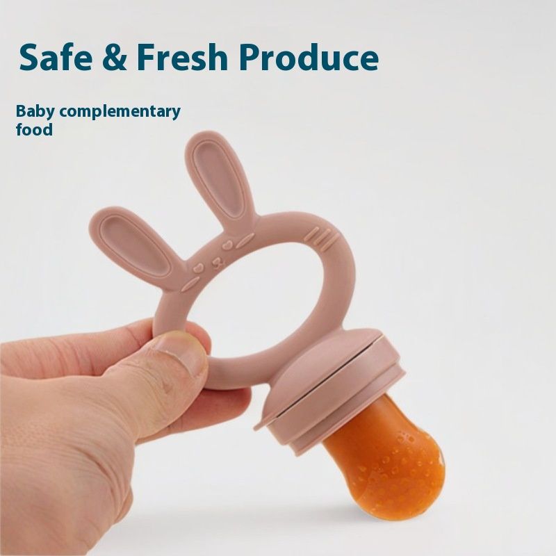 Safe Baby Fruit Feeder - Silicone Teether for Fresh Food, Prevent Choking, Easy Self Feeding Weaning Tool