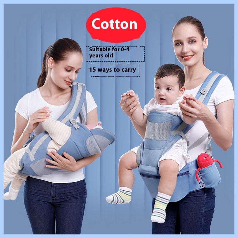 5-in-1 Baby Carrier Hip Seat：Ergonomic Hands-Free Carrier for Newborn to Toddler, Forward Facing & Back Carry, Compact Foldable
