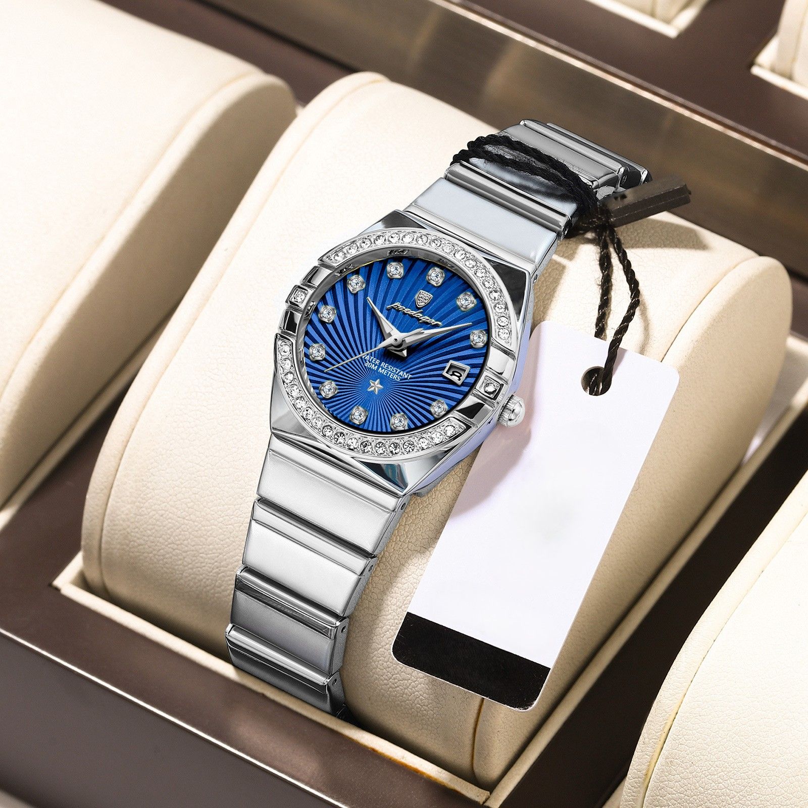 Elegant Swiss Women's Watch - Fashion Ultra-Thin Waterproof Luminous Quartz Dress Timepiece, Mother of Pearl Dial