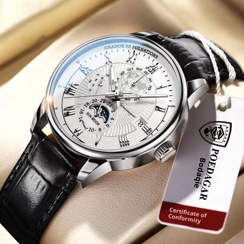 Mrembo Black Friday Offer! Swiss Leather Strap Watch for Men, Elegant Business Quartz Watch, Waterproof Free Delivery in Kenya