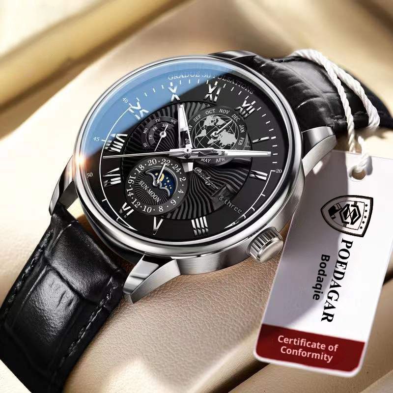 Mrembo Black Friday Offer! Swiss Leather Strap Watch for Men, Elegant Business Quartz Watch, Waterproof Free Delivery in Kenya